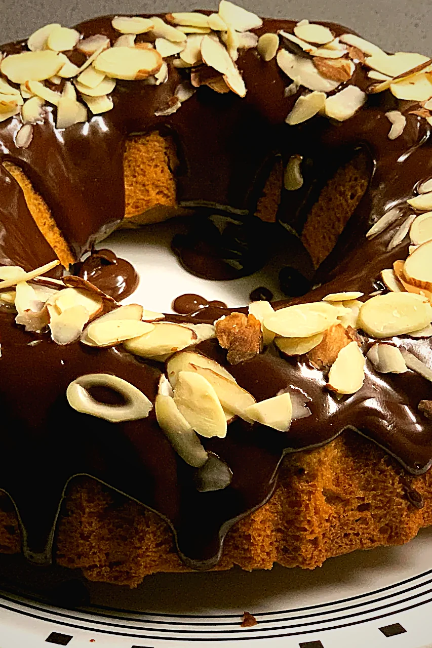 A chocolate-almond bundt
