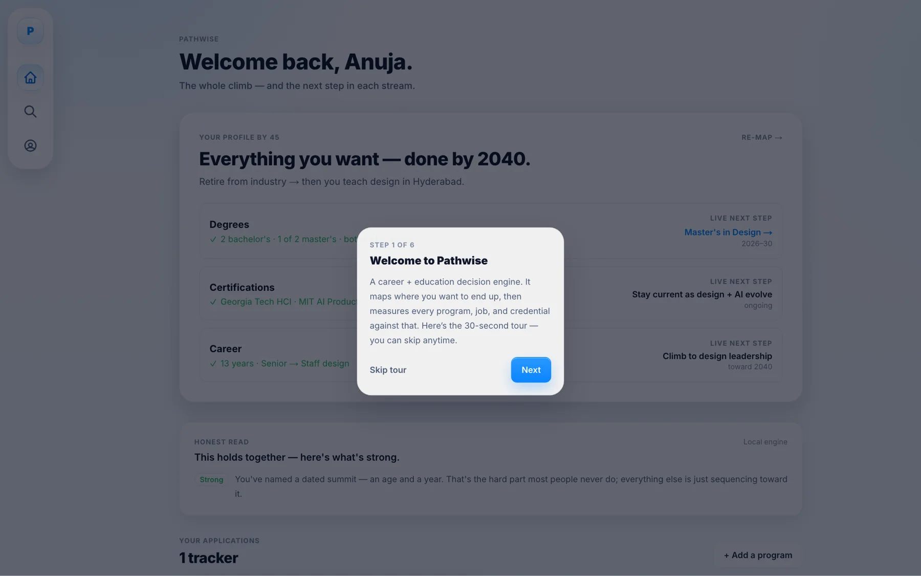 Pathwise — the live demo