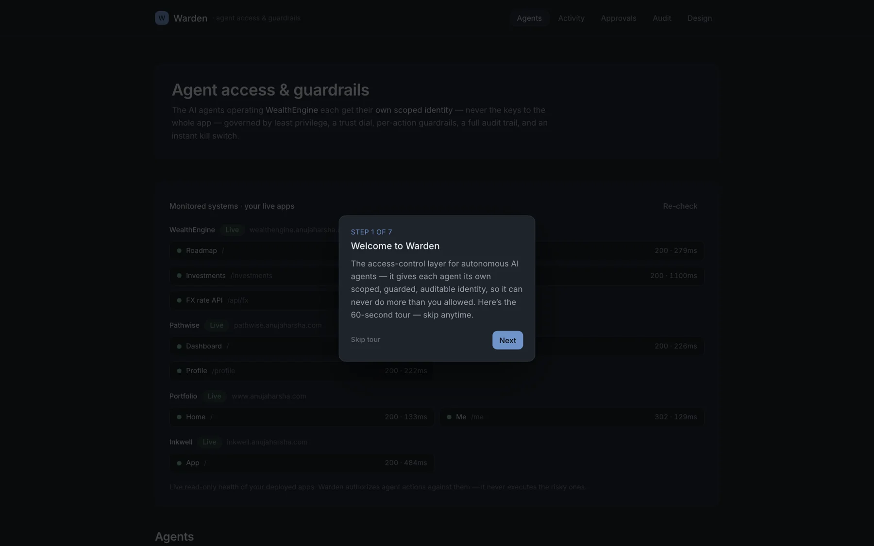 Warden — the access and guardrails console