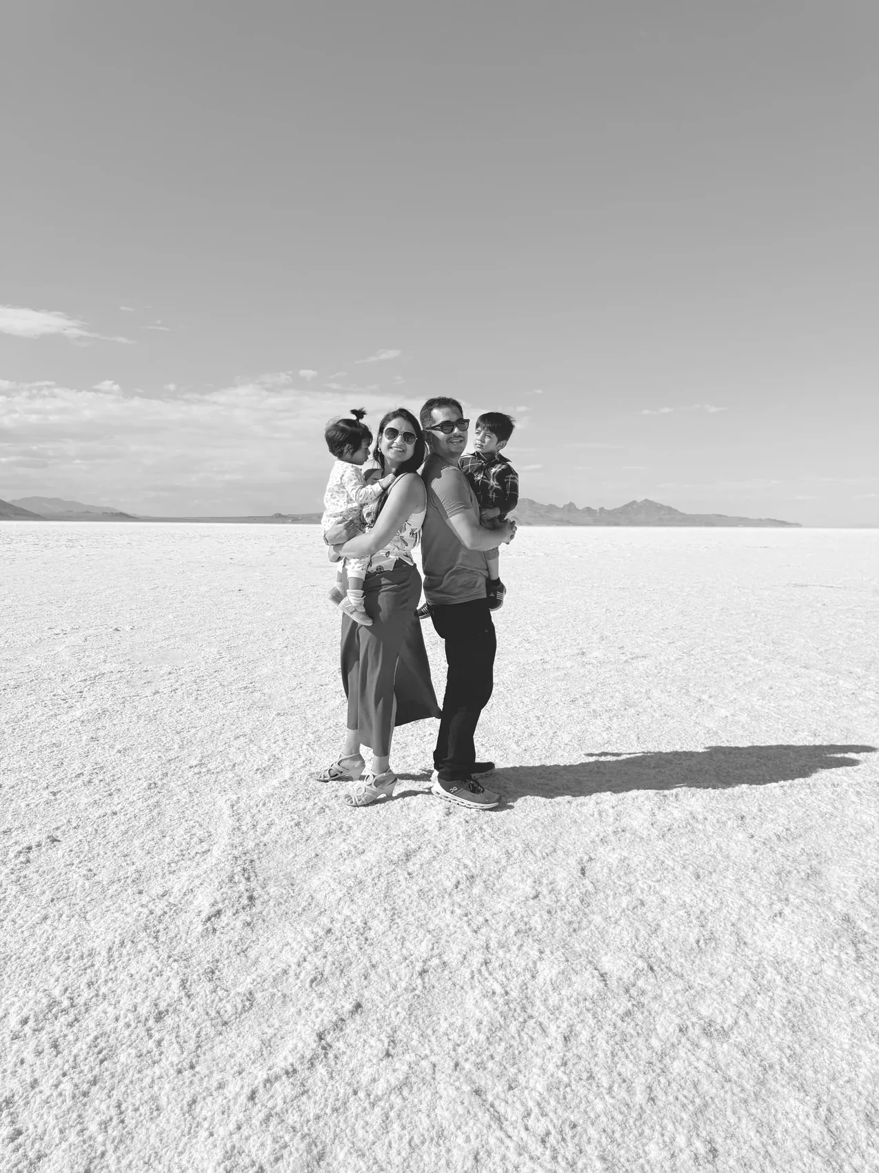 Anuja with her husband, her daughter and her son